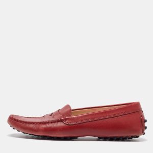 Tod's Dark Red Leather Penny Loafers Size 37, Loafers & Slip-Ons - Luxury Closet catalog