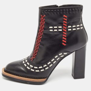 Tod's Black Leather Cross-Stitch Gipsy Ankle Boots Size 36, Boots - Luxury Closet catalog