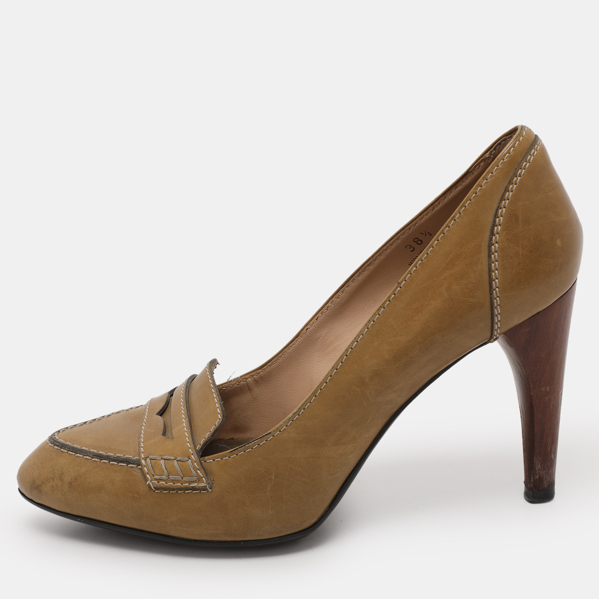 Tod's Green Leather Pumps Size 38.5, Pumps - Luxury Closet catalog