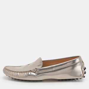 Tod's Metallic Patent Leather Penny Loafers Size 38.5, Loafers & Slip-Ons - Luxury Closet catalog