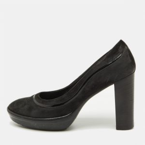 Tod's Black Suede Round Toe Platform Pumps Size 40, Pumps - Luxury Closet catalog