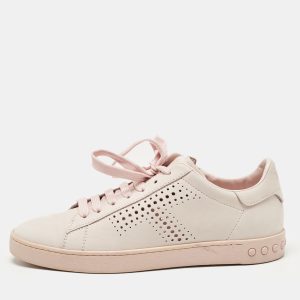 Tod's Pink Perforated Nubuck Leather Low Top Sneakers Size 37, Athletic Shoes & Sneakers - Luxury Closet catalog