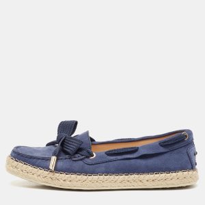 Tod's Blue Suede Slip On Espadrille Loafers Size 39, Loafers & Slip-Ons - Luxury Closet catalog