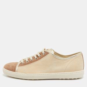 Tod's Gold/Beige Suede Lace Up Sneakers Size 39, Athletic Shoes & Sneakers - Luxury Closet catalog