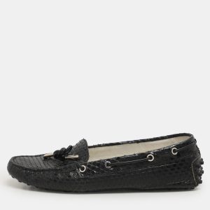 Tod's Black Python Bow Loafers Size 37, Loafers & Slip-Ons - Luxury Closet catalog