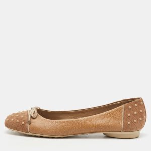 Tod's Beige Leather and Suede Gommini Ballet Flats Size 39, Flats - Luxury Closet catalog