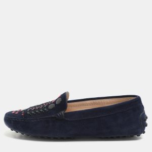 Tod's Navy Blue Suede Studded Slip On Loafers Size 36, Loafers & Slip-Ons - Luxury Closet catalog