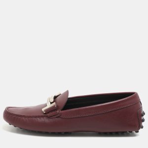 Tod's Burgundy Leather Loafers Size 36, Loafers & Slip-Ons - Luxury Closet catalog