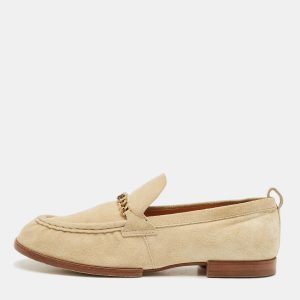 Tod's Beige Suede T Logo Penny Loafers Size 38.5, Loafers & Slip-Ons - Luxury Closet catalog