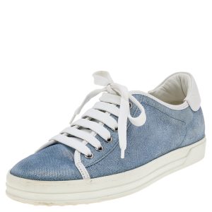 Tod's Blue Glitter Suede Low Top Sneakers Size 36.5, Athletic Shoes & Sneakers - Luxury Closet catalog