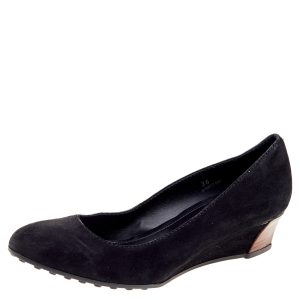 Tod's Black Suede Wedge Pumps Size 36, Pumps - Luxury Closet catalog