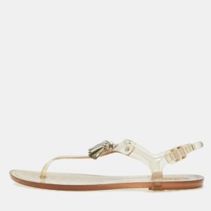Tod's Transparent Rubber Tassel Bow Flat Thong Sandals Size 40, Sandals - Luxury Closet catalog