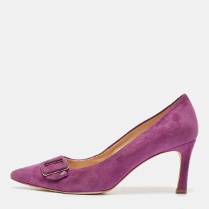 Tod's Purple Suede Buckle Pumps Size 40, Pumps - Luxury Closet catalog