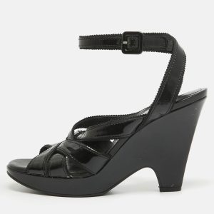 Tod's Black Patent Leather Strappy Platform Sandals Size 39, Sandals - Luxury Closet catalog