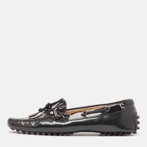 Tod's Black Patent Leather Bow Loafers Size 36.5, Loafers & Slip-Ons - Luxury Closet catalog