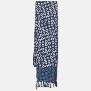 Tom Ford Blue Floral Print Silk Fringed Scarf, Scarves & Shawls - Luxury Closet catalog
