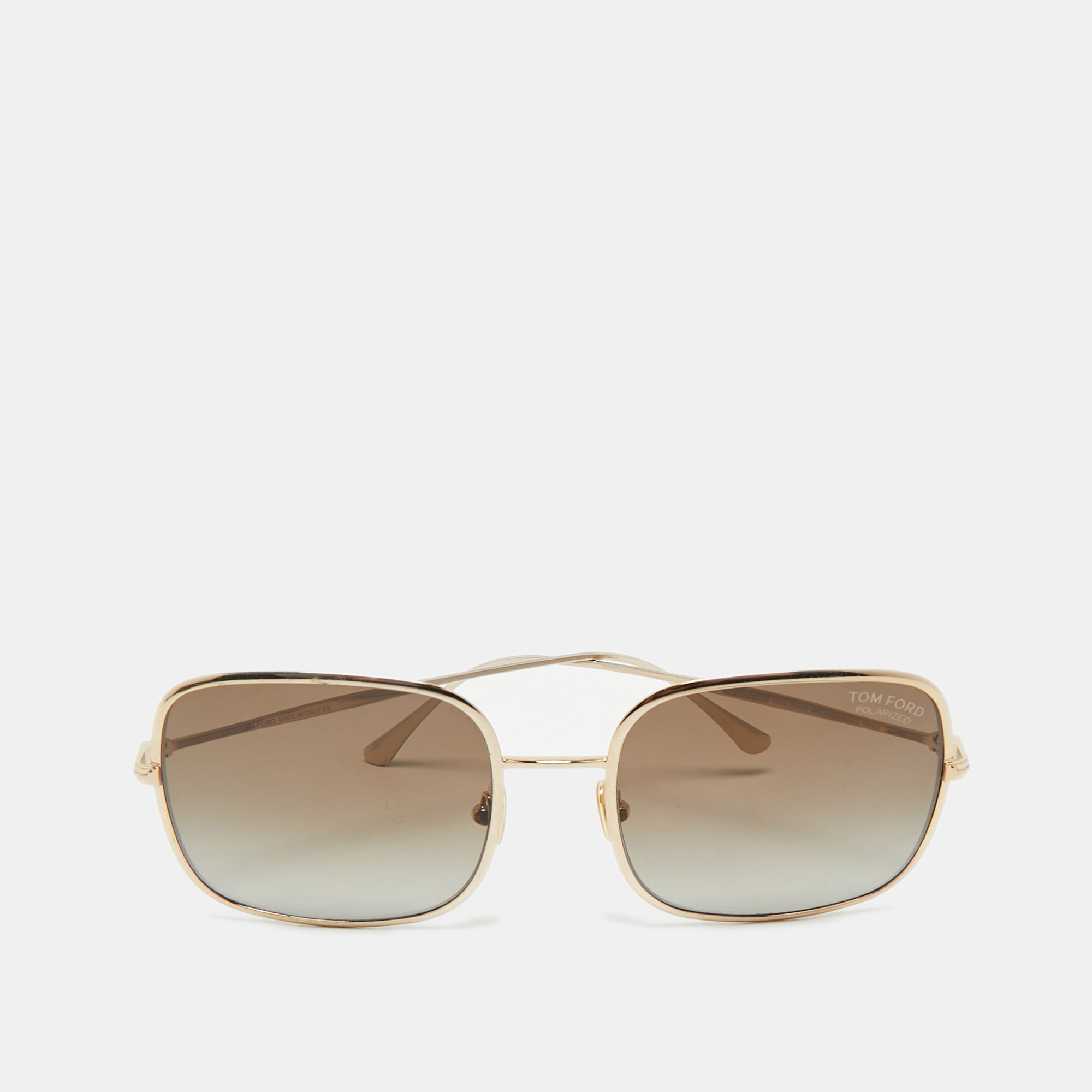 Tom Ford Gold Tone/Brown Gradient CH0055S Square Sunglasses, Sunglasses - Luxury Closet catalog