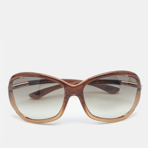Tom Ford Brown Gradient TF8 Jennifer Oversized Sunglasses, Sunglasses - Luxury Closet catalog