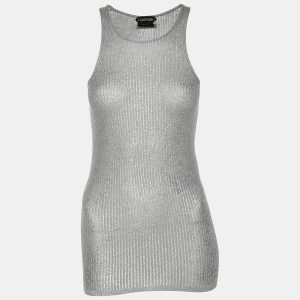Tom Ford Silver Rib Knit Tank Top XS, Shirts & Tops - Luxury Closet catalog