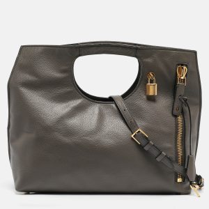 Tom Ford Grey Leather Alix Shoulder Bag, Shoulder Bags - Luxury Closet catalog