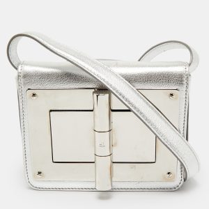 Tom Ford Silver Leather Mini Natalia Crossbody Bag, Handbags - Luxury Closet catalog