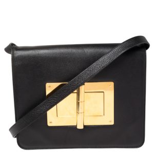 Tom Ford Black Leather Medium Natalia Shoulder Bag, Shoulder Bags - Luxury Closet catalog