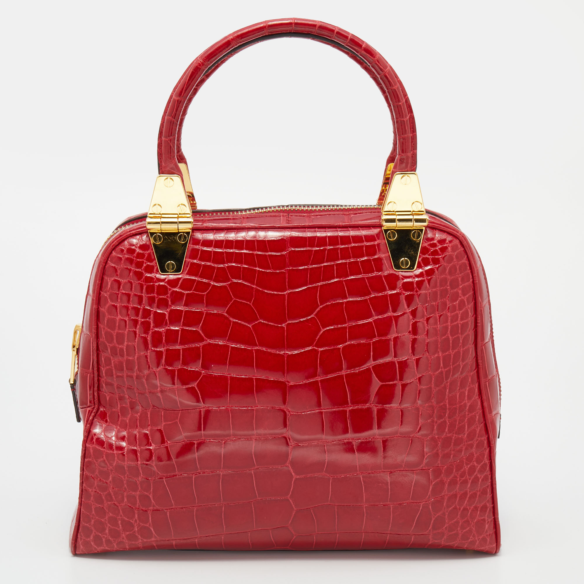 Tom Ford Red Crocodile Leather Tote, Tote Handbags - Luxury Closet catalog