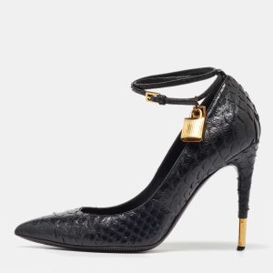 Tom Ford Black Python Leather Padlock Pumps Size 41, Pumps - Luxury Closet catalog