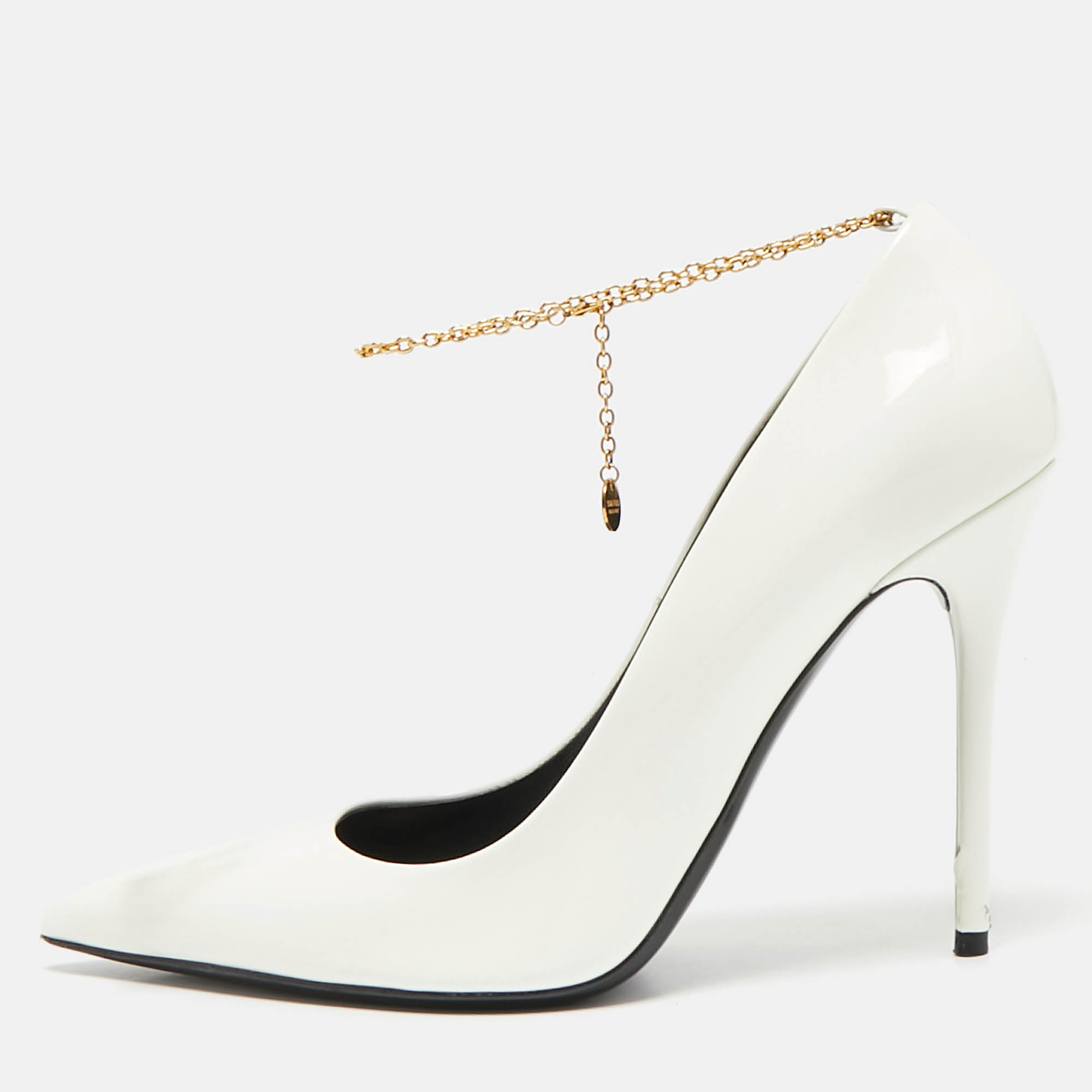 Tom Ford Off White Patent Leather Pointed Toe Pumps Size 39, Pumps - Luxury Closet catalog