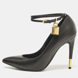 Tom Ford Black Leather Padlock Ankle Wrap Pumps Size 38, Pumps - Luxury Closet catalog