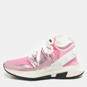 Tom Ford Pink Leather and Mesh Jago Low Top Sneakers Size 36.5, Athletic Shoes & Sneakers - Luxury Closet catalog