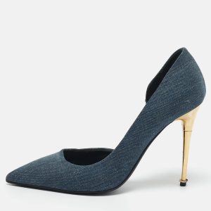 Tom Ford Blue Denim Pointed Toe D'orsay Pumps Size 37, Pumps - Luxury Closet catalog