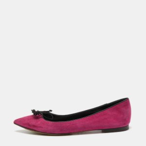 Tom Ford Pink/Black Suede and Leather Ballet Flats Size 37.5, Flats - Luxury Closet catalog