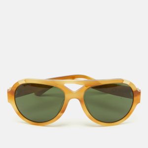 Tory Burch Brown/Black TY7164U Frame Aviator Sunglasses, Sunglasses - Luxury Closet catalog
