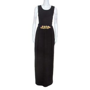 Tory Burch Black Embellished Crepe Criss Cross Back Sleeveless Gown S, Dresses - Luxury Closet catalog