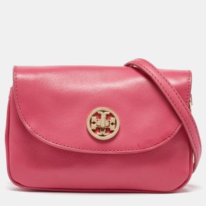 Tory Burch Pink Leather Robinson Crossbody Bag, Handbags - Luxury Closet catalog