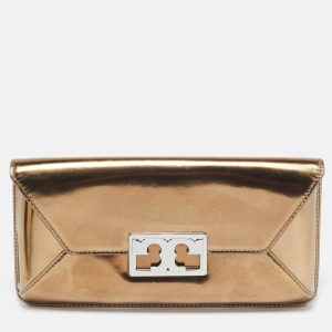 Tory Burch Metallic Leather Gigi Clutch, Clutches & Special Occasion Bags - Luxury Closet catalog