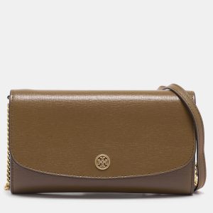 Tory Burch Olive Green Leather Robinson Wallet On Chain, Wallets & Money Clips - Luxury Closet catalog