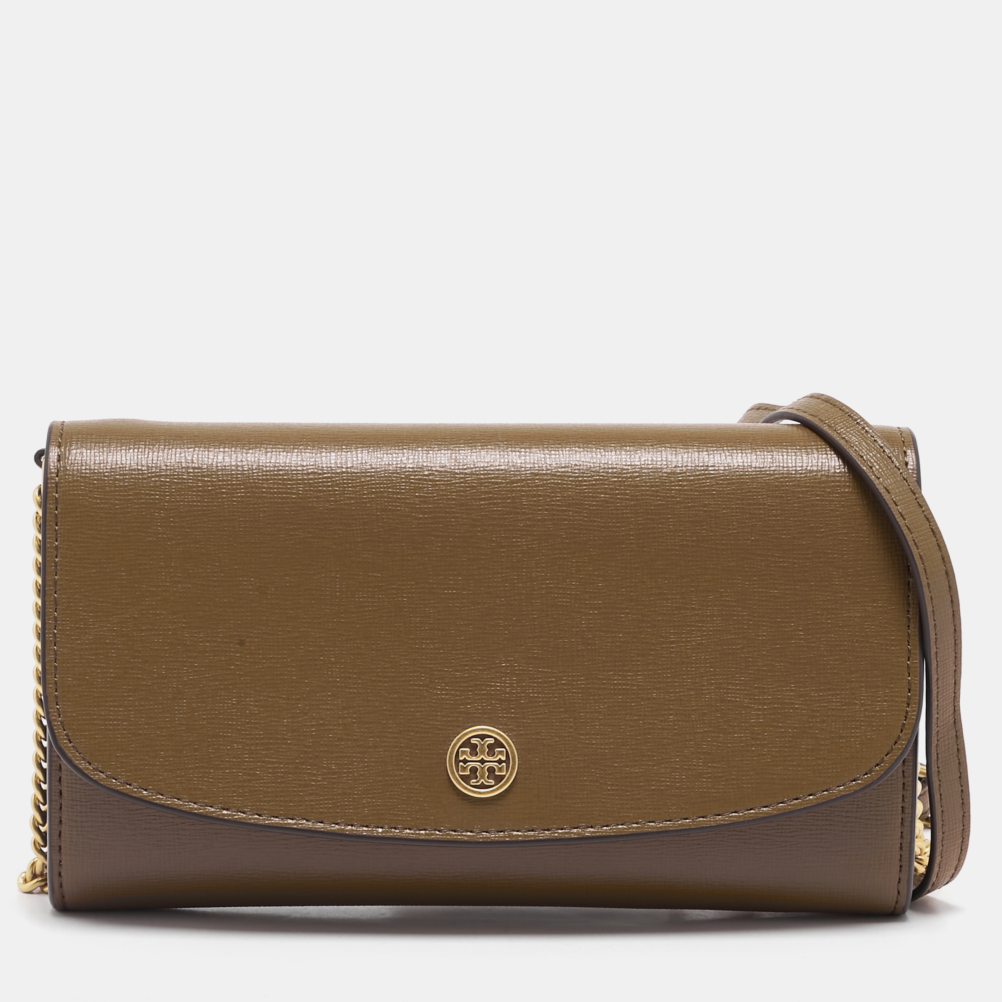 Tory Burch Olive Green Leather Robinson Wallet On Chain, Wallets & Money Clips - Luxury Closet catalog