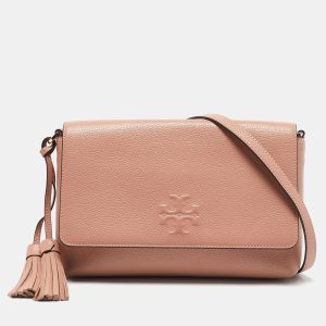 Tory Burch Salmon Pink Leather Thea Fap Crossbody Bag, Handbags - Luxury Closet catalog