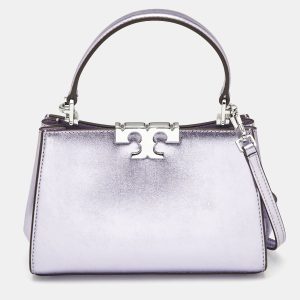 Tory Burch Metallic Purple Leather Mini Eleanor Top Handle Bag, Satchels - Luxury Closet catalog