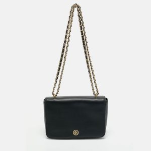 Tory Burch Black Leather Robinson Shoulder Bag, Shoulder Bags - Luxury Closet catalog
