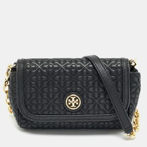 Tory Burch Black Quilted Leather Small Bryant Crossbody Bag, Handbags - Luxury Closet catalog