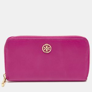 Tory Burch Majenta Saffiano Leather Robinson Zip Around Wallet, Wallets & Money Clips - Luxury Closet catalog
