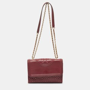 Tory Burch Red Leather Small Fleming Shoulder Bag, Shoulder Bags - Luxury Closet catalog