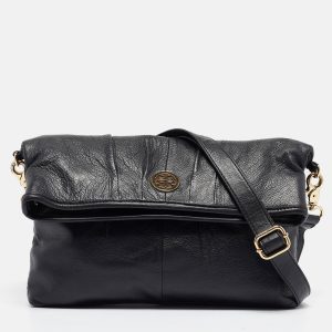 Tory Burch Black Leather Fold Over Shoulder Bag, Shoulder Bags - Luxury Closet catalog