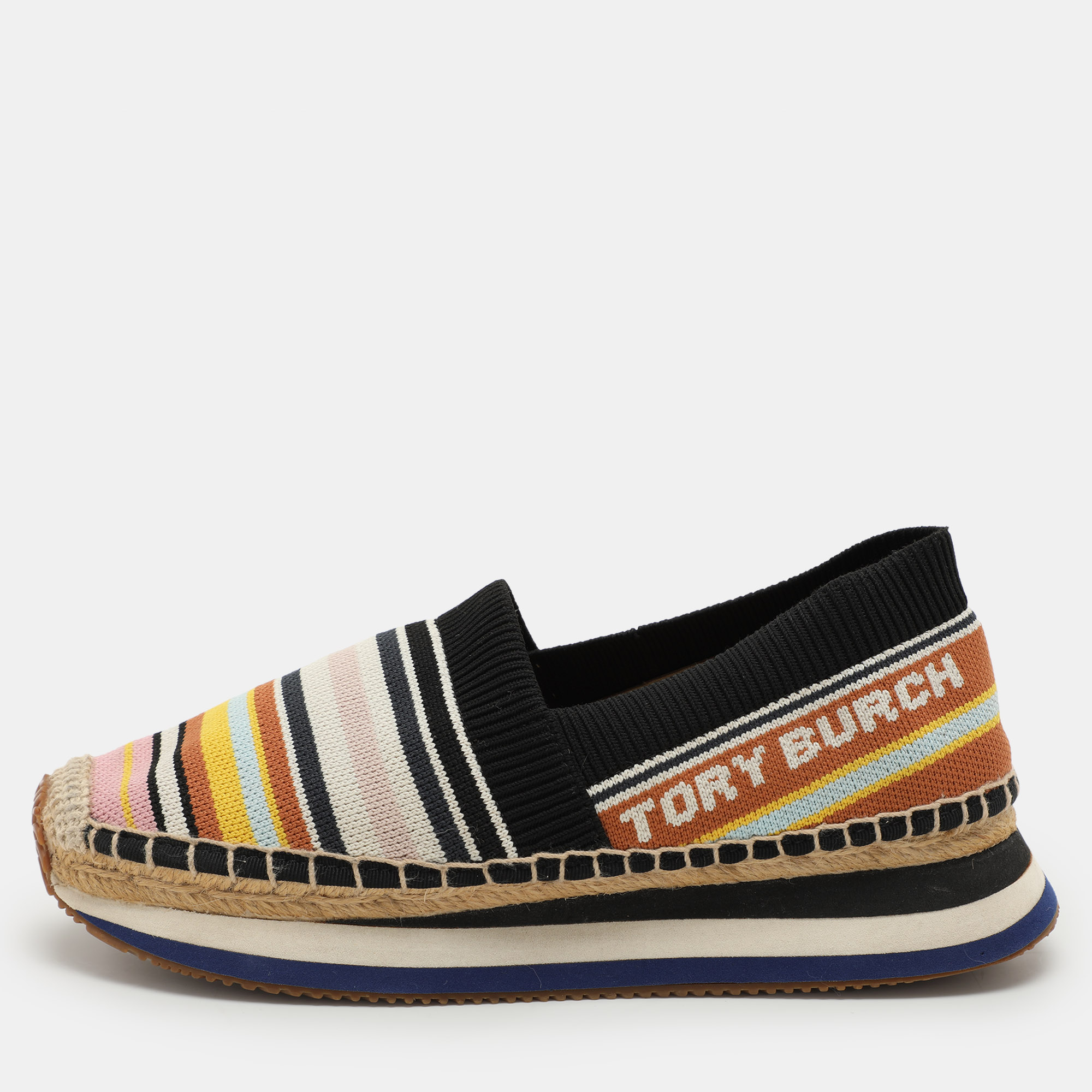 Tory Burch Multicolor Stretch Fabric Daisy Logo Espadrille Slip On Sneakers 37, Athletic Shoes & Sneakers - Luxury Closet catalog