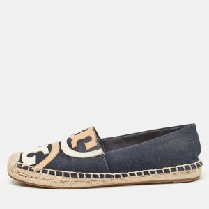 Tory Burch Navy Blue Canvas Poppy Espadrille Flats Size 36, Flats - Luxury Closet catalog