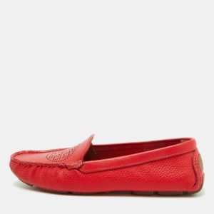 Tory Burch Red Leather Perforated Logo Slip On Loafers Size 37, Loafers & Slip-Ons - Luxury Closet catalog