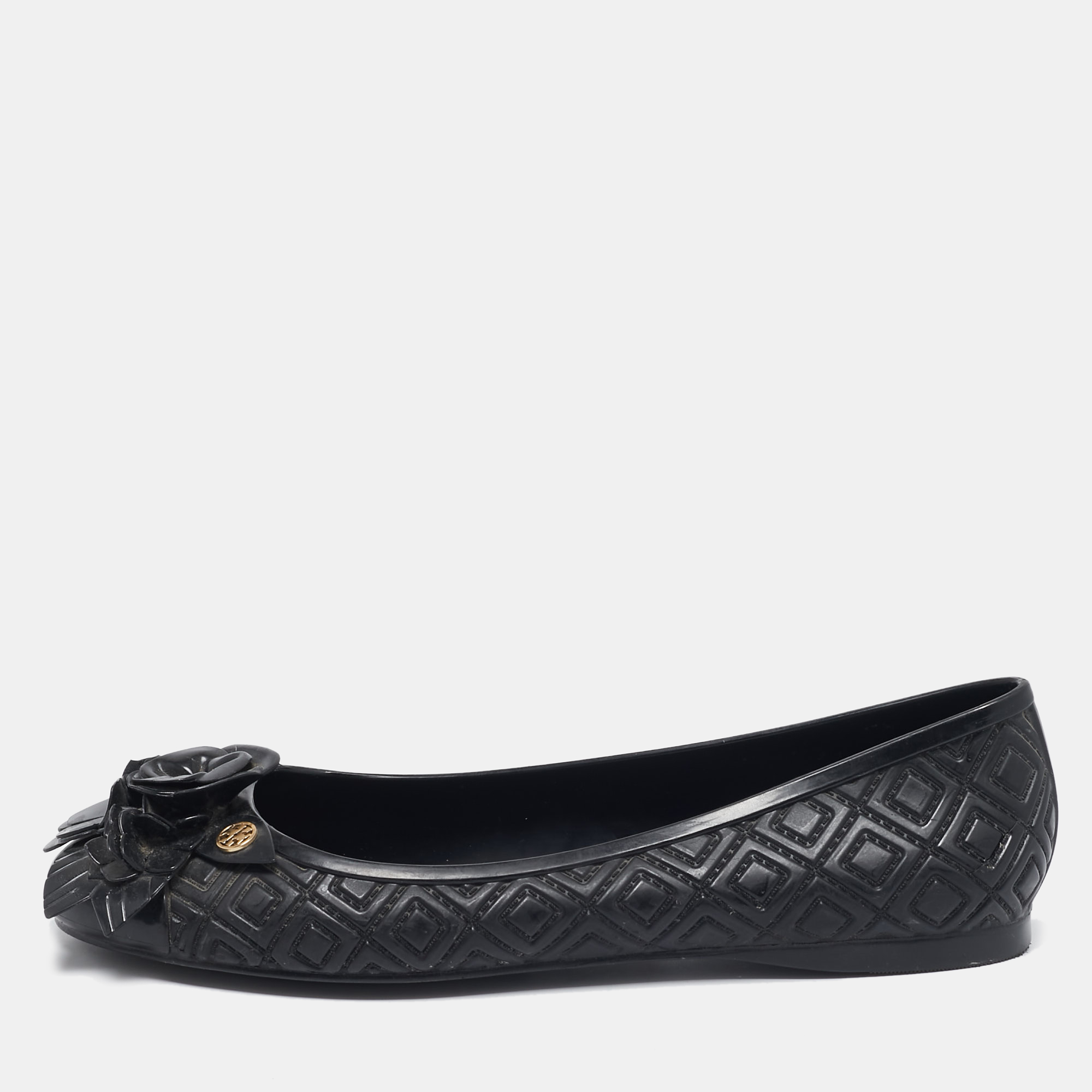 Tory Burch Black Jelly Blossom Ballet Flat Size 38.5, Flats - Luxury Closet catalog